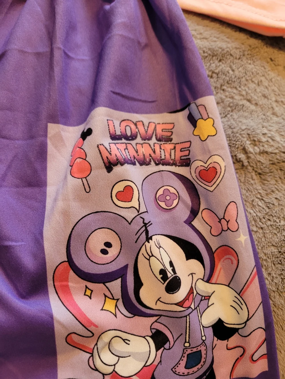 Mothing House Love Minnie Ladies 2 PC Ss Pajama Set W/Shorts BNWT Med Cute Comfy - Picture 10 of 11